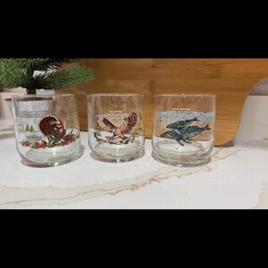 Set of Three Wildlife Themed Glasses